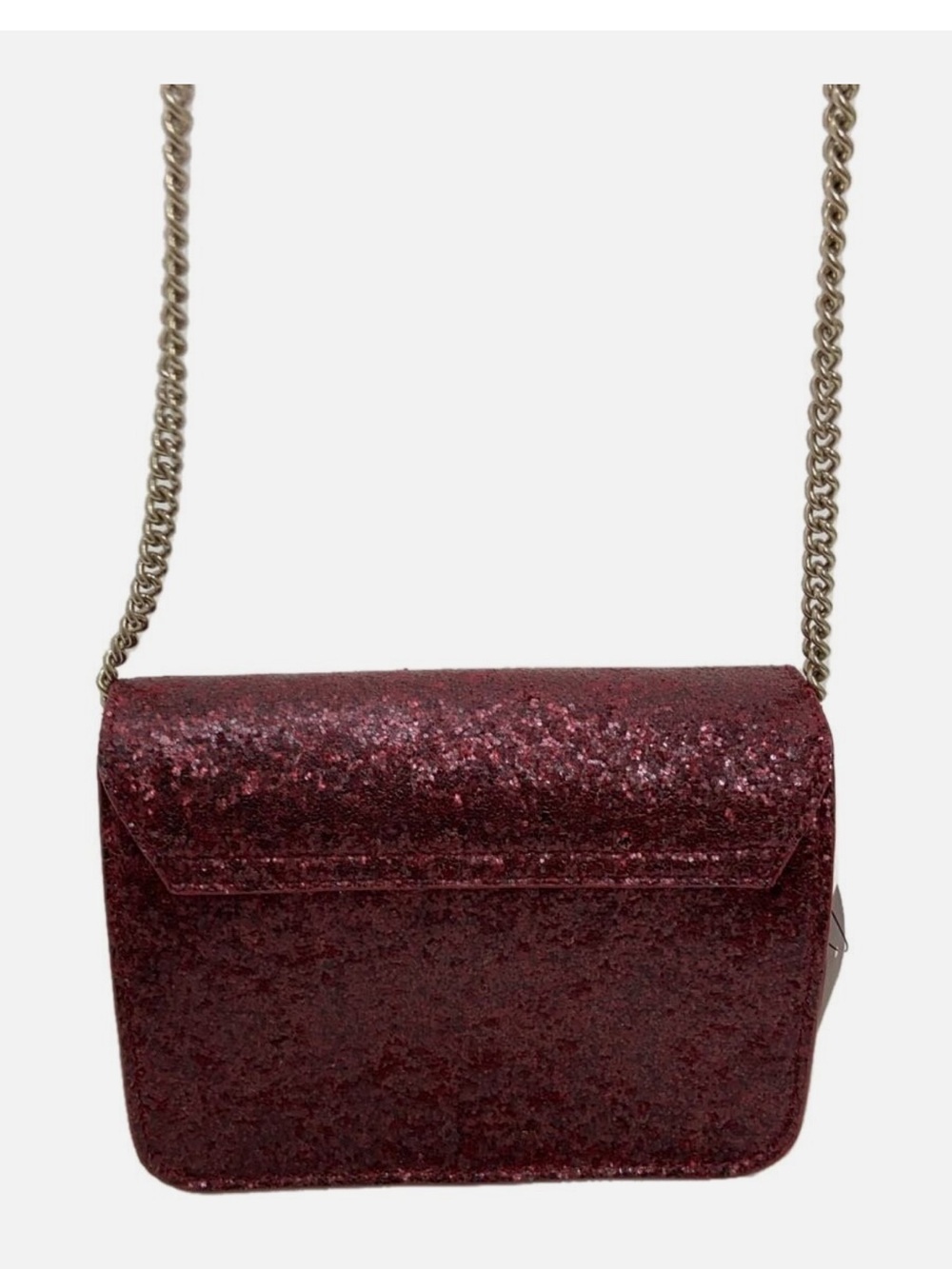 NWOT Furla Metropolis Wine Glitter Mini Crossbody Bag - Picture 4 of 10